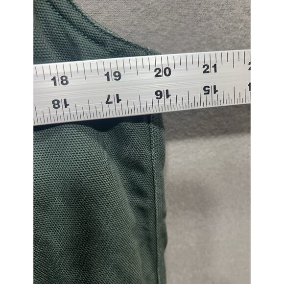 Duluth Trading Company Green Canvas Utility Vest With A Sherpa Lining Men Size M - Picture 7 of 8